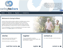 Tablet Screenshot of caringtoshare.org